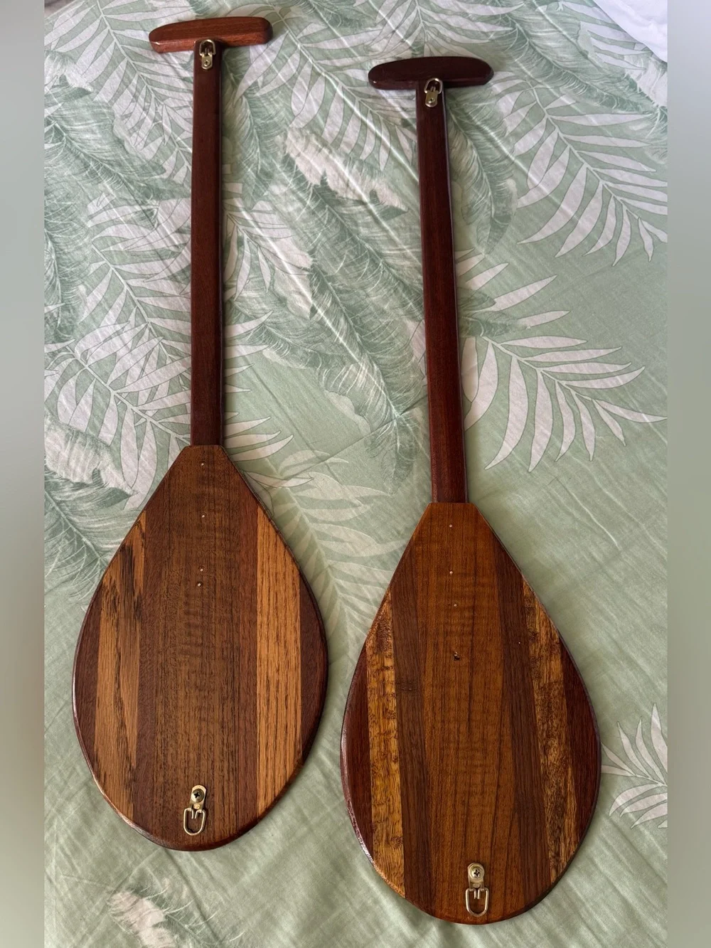 Handmade Hawaiian Koa Canoe Paddles (Set of 2)